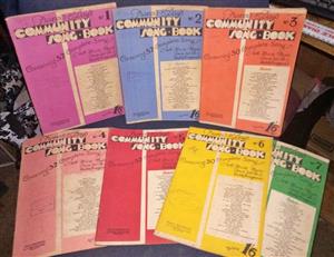 Vintage collection of Francis & Day’s Community Song Book numbers 1-7 circa 1930-35