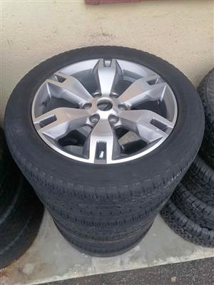 Ford Ranger Everest 20inch Mag Rims (WITH USED TYRES)