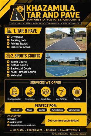 Tar Surfacing and Tennis courts Construction 