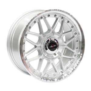15″ Racing Hart CVX 4/100 & 4/108 Silver Machine Lip Alloy Wheels
