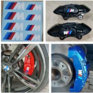 B-M-W M Logo brake caliper stickers sets