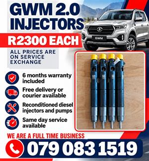 GWM 2.0 INJECTORS FOR SALE WITH WARRANTY 