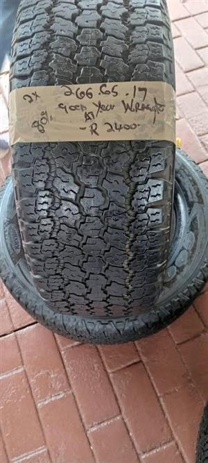 2x Good Year Wrangler AT...80%