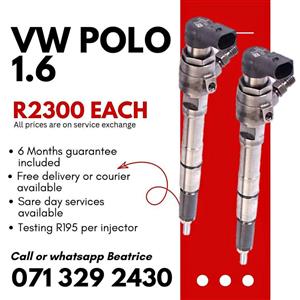 VW POLO 1.6 DIESEL INJECTORS FOR SALE WITH WARRANTY