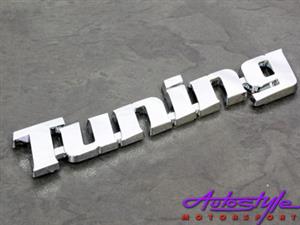 Chrome Tuning Letters Sticker Badge