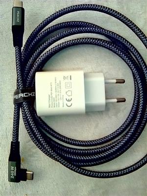 PEACHZ 240W USB-C Cable + 20W Fast Charger Bundle