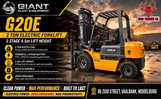 2026 New Giant G20E electric forklifts