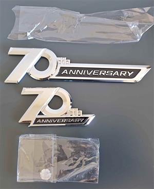 Land Cruiser 70th Anniversary badges emblems