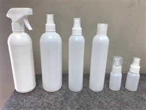 Bottles of all sizes for sanitizers made on a daily basis
