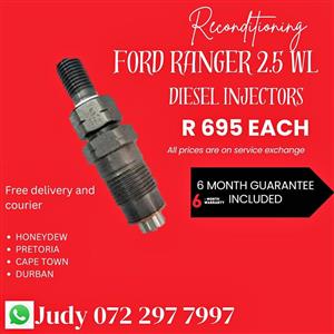 Ford Ranger 2.5 WL Diesel Injectors for on service exchange or to recon