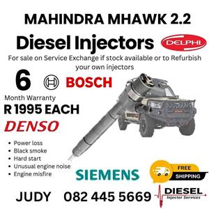 Mahindra Mhawk 2.2 Diesel Injector for sale on service exchange or to recon