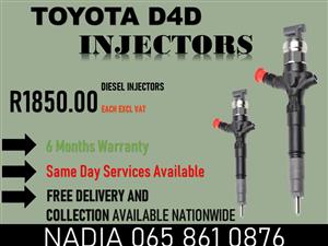 DIESEL INJECTORS FOR SALE OR TO RECON FOR TOYOTA D4D