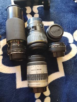 Pentax MZ30 with lenses