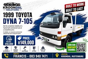 1999 Toyota Dyna 7-105 4 ton drop side truck