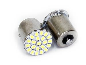 Single Contact 22LED White Bulbs (pair)