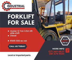 Hyster 12 Ton 3.5m lift for sale