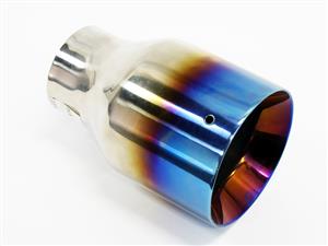 F1x Senna Burnt Look Chrome Exhaust Tailpipe (101mm)