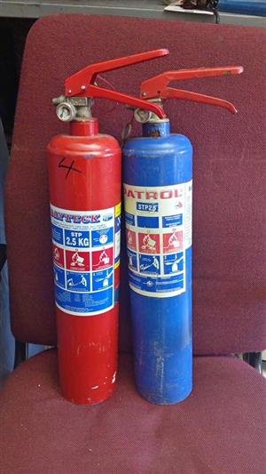 2 x 2.5kg fire extinguishers.
