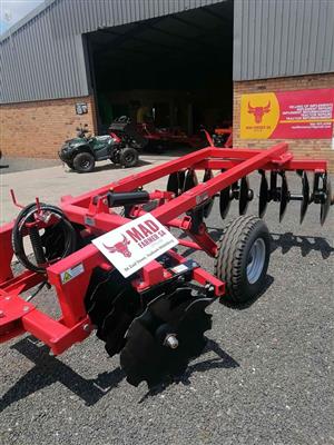 New 18 disc trailed offset disc harrows available for sale at Mad Farmer SA