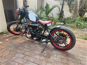 Turbocharged 250cc custom build bobber motorcycle 