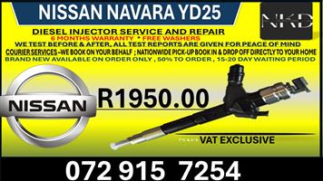 Nissan Navara yd25 Diesel Injectors 