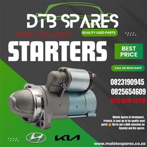 Starters available for Huyndai and Kia models