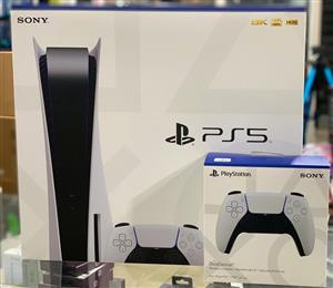 Playstation 5 Disc Console + x2 Controllers for sale.
