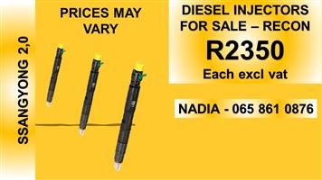 SSANGYONG 2.0 DIESEL INJECTORS FOR SALE OR TO RECON