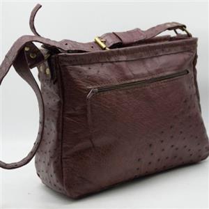 Leather Ostrich Handbag