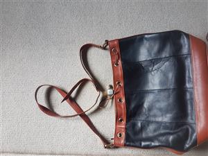 Black and Brown leather bag