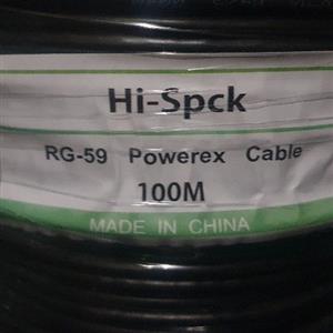 2 X Hi-Spek RG-59 powerex cable 100m per roll