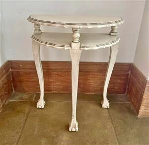2 Tier half moon table