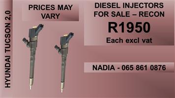 HYUNDAI TUCSON 2.0 DIESEL INJECTORS FOR SALE OR TO RECON NATIONWIDE
