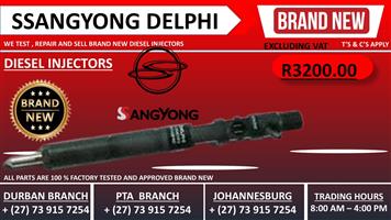 Ssangyong Delph(BRAND NEW) Diesel Injectors 