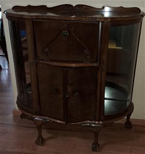 Imbuia liquor cabinet - Ball and claw