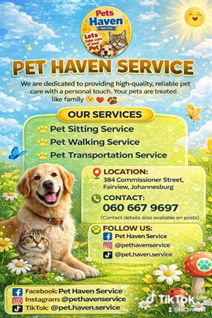 Pet Haven Service – Loving Care for Your Pets