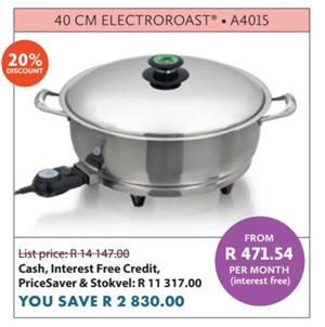 Buy a 40 cm Electroroast, Electrified Cookware