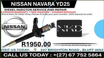 Nissan Navara yd25 Diesel Injectors on Recondition