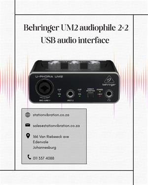 Behringer UM2 audiophile 2×2 USB audio interface 