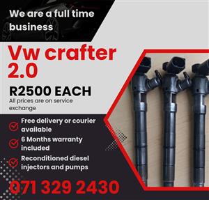 VW CRAFTER 2.0 INJECTORS FOR SALE WITH WARRANTY INCLUDED 