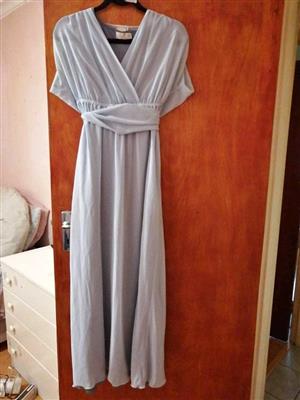 Dress chiffon blue 32/34 alterable