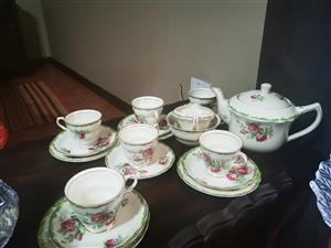 Antique Tea set and cake plates