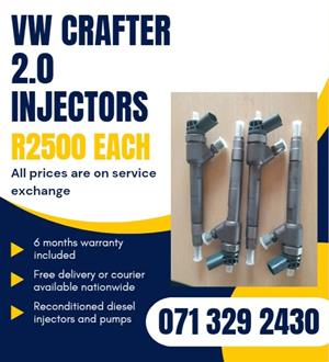 VW CRAFTER 2.0 INJECTORS FOR SALE WITH WARRANTY 