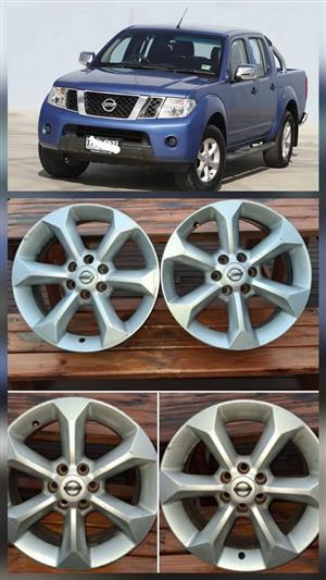 Nissan Navara D40 original OEM factory 17 inch alloy rims for sale.