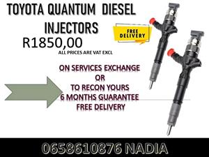 TOYOTA QUANTUM DIESEL INJECTORS ON SERVICE EXCHANGE OR TO RECON YOURS