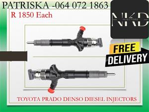 TOYOTA PRADO DENSO DIESEL INJECTORS FOR SALE OR RECON
