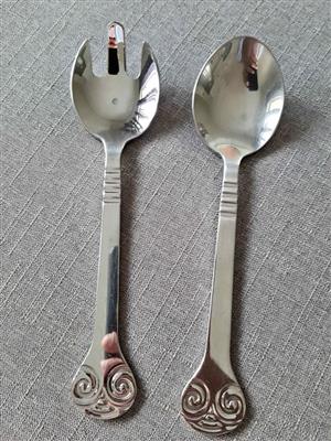 Carrol Boyes Salad Server Set (Spoon & Fork)
