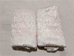 FULLY LINED DECORATIVE LACE CURTAINS