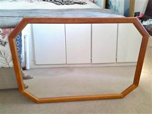 Oak framed mirror
