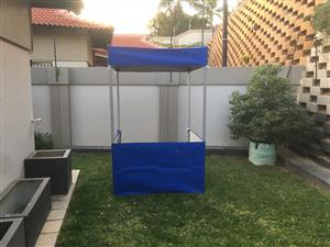 Gazebo 1.5x1.5 Aluminum with Canopy and 3 Side Wall plus Sand Bags, Good As New